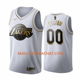 Maillot NBA Los Angeles Lakers Personnalisable Nike 2019-20 Blanc Golden Edition Swingman - Homme